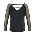 thumbnail image 5 of Women`s Multiple Color Exquisite Smart Young Round Collar Printing Long Sleeve Polyester Top(Gray,3XL), 5 of 5