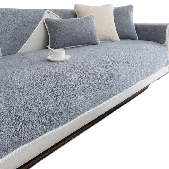 Smooth Plush Sofa Pad Machine Washable Elegant Designs Various Size