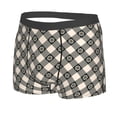 thumbnail image 2 of Wukai Daisy Plaid Black Print Men’s Underwear Breathable Boxer Briefs,&nbsp;Moisture Wicking & Breathable-Large, 2 of 7