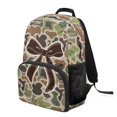 thumbnail image 6 of Yspwyqan Duck Camo Bow School Backpack for Kids Teens, 17 Inch Lightweight Large Capacity with Side Pockets, Double Zipper Fits 15.6 Laptop Bookbag for Elementary Middle High School, 6 of 7