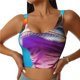 thumbnail image 1 of Balery Lizard With Sunglasses Colorful Sujetadores deportivos con espalda cruzada para mujer, acolchados, sin costuras, de alto impacto, ideales para yoga, gimnasio, entrenamiento y fitness.-Small, 1 of 8