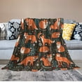 thumbnail image 5 of Cute Fox Blanket Funny Animal Fox with Flower Decor Throw Blanket Fox Gifts for Girls Boys Super Warm Soft Plush Lightweight Fleece Flannel Blanket Winter Couch Bedding Blanket for Kids Women 60"x80", 5 of 6