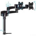 thumbnail image 4 of Articulating Dual Monitor Arm - Grommet / Desk Mount with Cable Management & Height Adjust, 4 of 9