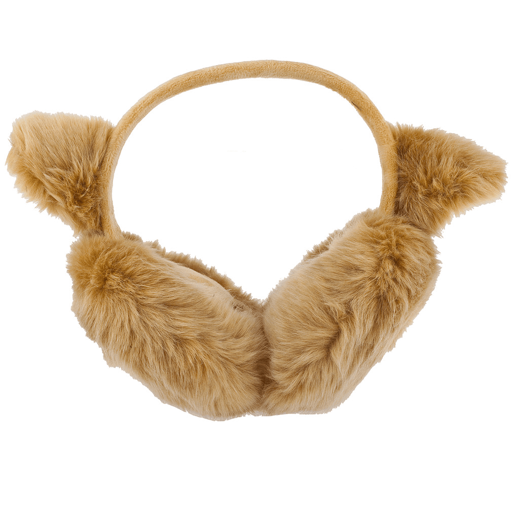 Lux Accessories Roar Trendy Winter Cold Weather Fuzzy Furry Feline Cat Ear Muffs Headband 