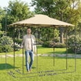 thumbnail image 3 of Outsunny Abri Instantané 5 x 8,5 Pi avec Tablettes, Auvent Extérieur UPF 50+, 3 of 10