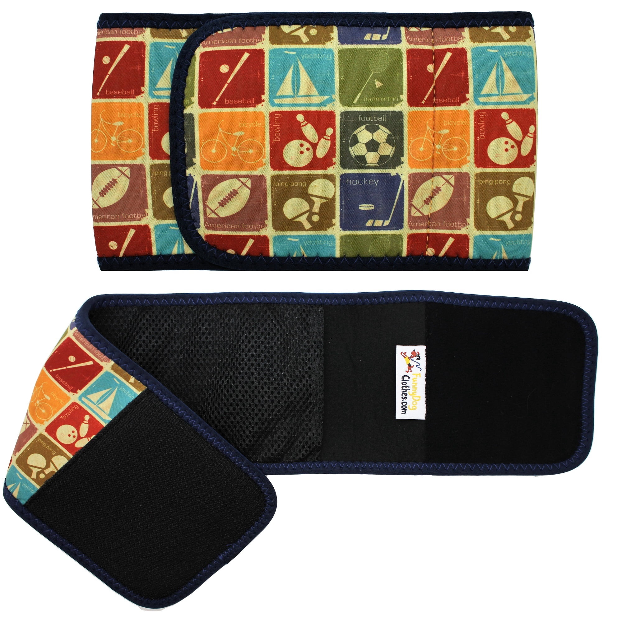 Pack of 3 Colors Washable Dog Diaper for Male Belly Band Wrap Neoprene Reusable sz XXL (waist 21" - 25")