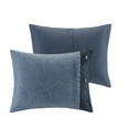 thumbnail image 6 of Home Essence Powell 7 Piece Faux Suede Comforter Set, Queen, Dark Navy, 6 of 14