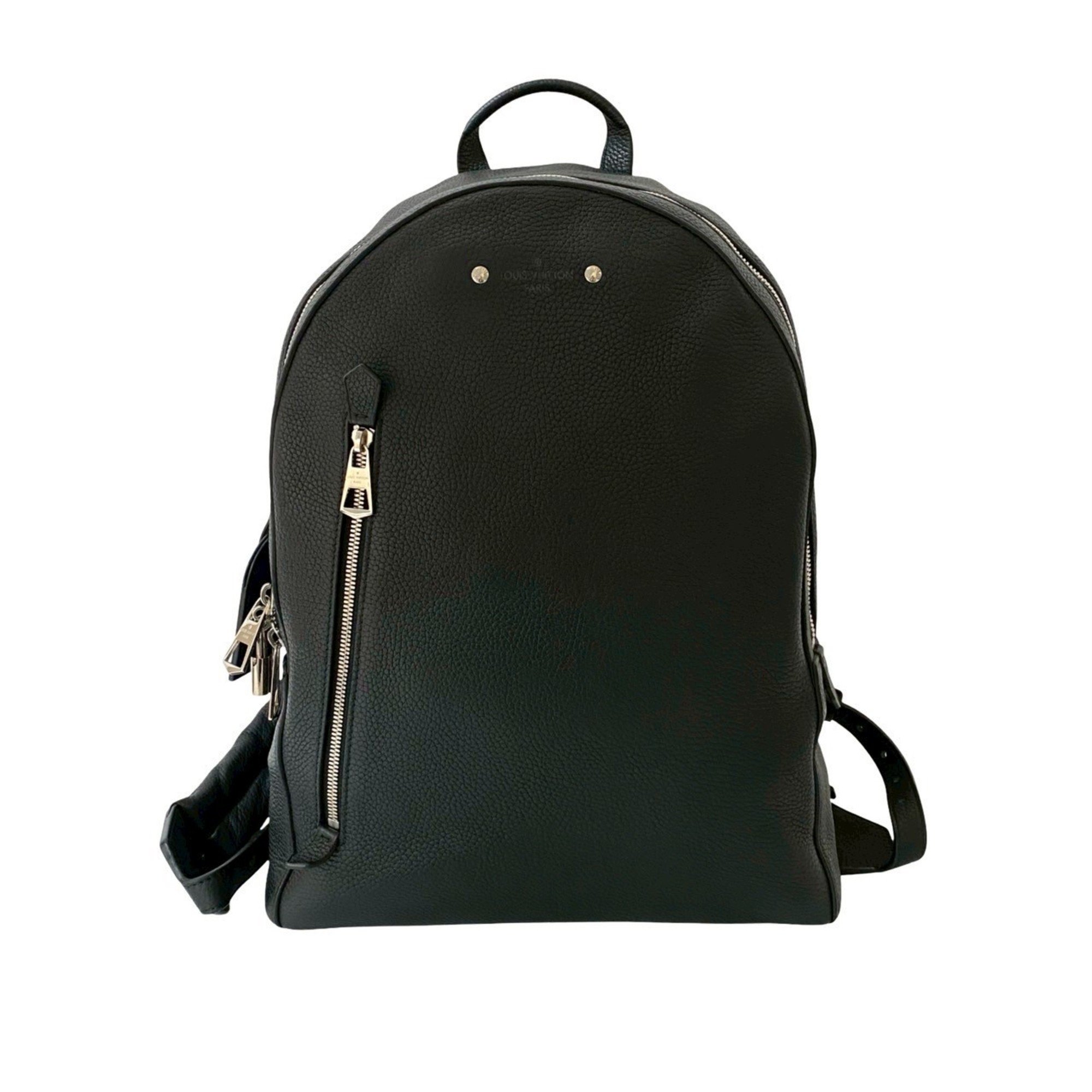 LOUIS VUITTON Armand Taurillon Leather Backpack/Daypack in Noir (579-1) Louis Vuitton Monogram Seal Armand Backpack Black 1197334  main image 2