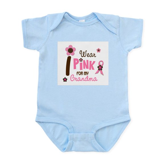 CafePress - I Wear Pink For My Grandma 12 Infant Bodysuit - Baby Light Bodysuit, Size Newborn - 24 Months