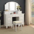 thumbnail image 1 of Athy Transitional Style Vanity With Stool, White, 1 of 1