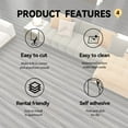 thumbnail image 4 of Wood Grain Peel and Stick Floor Tiles – 11.8” Width, Full Roll Length of 590" – Versatile Design for Any Space, Light Color Self Adhesive Vinyl Flooring, Waterproof and Non-Slip Features, 4 of 13