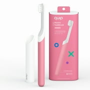 quip Kids Electric Toothbrush, Built-In Timer + Travel Case, Pink Rubber