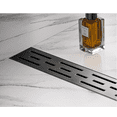 thumbnail image 4 of HEATGENE 36-Inch Linear Shower Drain in Matte Black - Stainless Steel Rectangular Shower Floor Drain - Removable Decorative Cover - Adjustable Leveling Feet - CUPC Certified, 4 of 7
