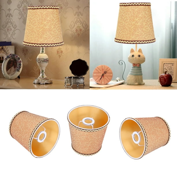 Abat-jour, Lot De 3 Abat-jour En Lin, 15 X 14 X 10 Cm, Moderne, Abat-jour De Rechange En Lin, Pour Lampes E14, Lustres Et Appliques Murales