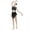 Black, variant on IBTOM CASTLE Women Lyrical Dance Dress Tank Bodysuit Cut Out Front Ballet Leotard Morden Contemporary Dancewear S White