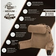 thumbnail image 3 of Husband Pillow Medium Aspen Edition Saddle Brown, Sit Up Reading & Bed Rest with Arms, Ultra-Comfy, Detach Neck Roll - Premium Shredded Memory Foam Backrest, Reverses to Micro: Suede or Plush, 3 of 9