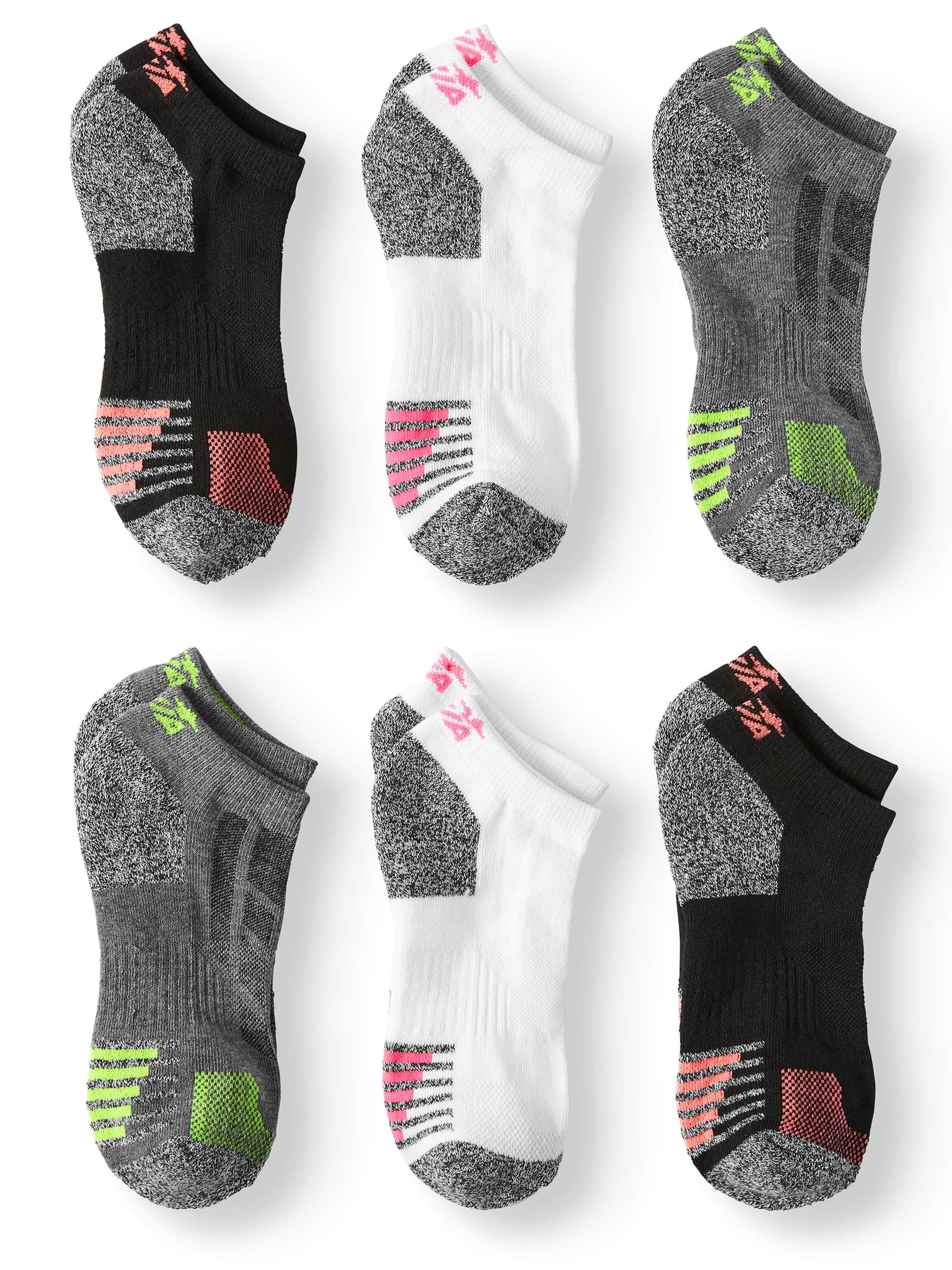 Ladies Pro-Tech No Show Socks, 6 Pack - Walmart.com