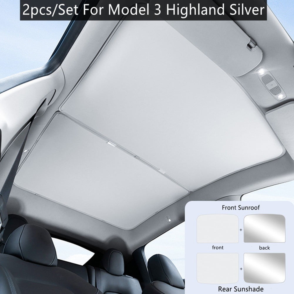 Tesla Sunshade Model 3 Tesla Model Y 2-in-1 Glass Roof Sun Shades - UV Protection Sunroof Blinds & Window Covers Blackout Window Blinds And Shades - Foto 7