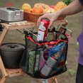 thumbnail image 2 of Estante de almacenamiento portátil Cocina plegable Picnic para colgar Bolsa de malla para acampar (L) Likrtyny Deportes al aire libre Salida diaria Juego de fiesta, 2 of 9