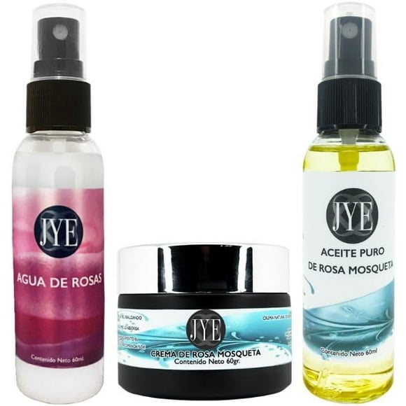 Kit Hidratación! Agua de Rosas, Aceite de Rosa Mosqueta, Crema de Rosa Mosqueta
