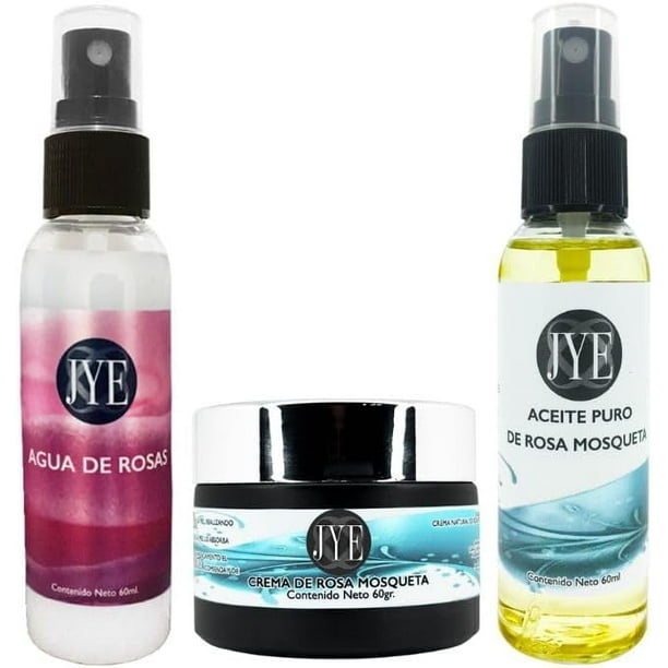 Kit Hidratación! Agua de Rosas, Aceite de Rosa Mosqueta, Crema de Rosa Mosqueta