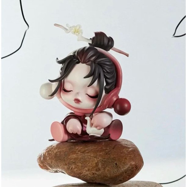 SKULLPANDA-caja misteriosa de la serie Ink Plum Blossom, juguete bonito SP, colección de cajas ciegas, figura de acción, regalo de Navidad