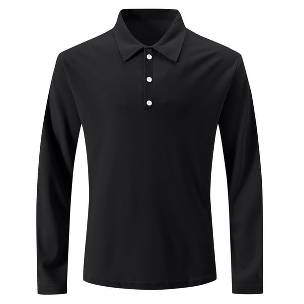 pstuiky camisa de manga larga para hombre, Camisa blusa de manga larga con cuello alto y botones estilo casual a la moda para hombre Tops de hombre xxl