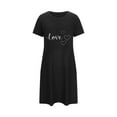 thumbnail image 2 of Women's Valentine's Pajamas Oversized Short Nightgown Heart Print Short Sleeve Nightdress,Valentine's Day Gift for Her, 2 of 5