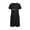 Black, variant on Pajamas for Women Letter Graphic Sleep Shirt Dress Short Sleeve Scoop Neck Soft Comfortable Summer Nightdress