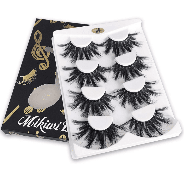 SY LASHES 25mm Mink Lashes 3D Real Mink Eyelashes Fluffy Dramatic False  Eyelashes 6D Wispy Long Thick Handmade Luxury Volume Strip Eye Lashes (3  Pairs Doll Honey Queen) 3Pairs 25mm