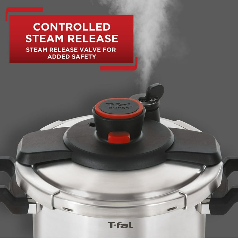 T-fal Ultimate Stainless Steel Pressure Cooker 6.3 Quart Induction