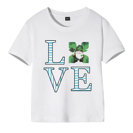 

Toddler Girls Boys Irish Festival Summer Short Sleeve Prints T Shirt Tops for Children Clothes Soft Baby Girl Clothes