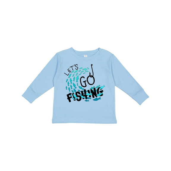Inktastic Let's Go Fishing Boys or Girls Long Sleeve Toddler T-Shirt