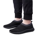thumbnail image 3 of Men's Walking Shoes Comfort Soft Sock Sneakers Breathable Knit Woven L𝗈afers Shoes S𝗅ip On Laceless Workout Shoes Wide Width Tennis Sport Shoes Casual Outdoor Walking Shoes, 3 of 8