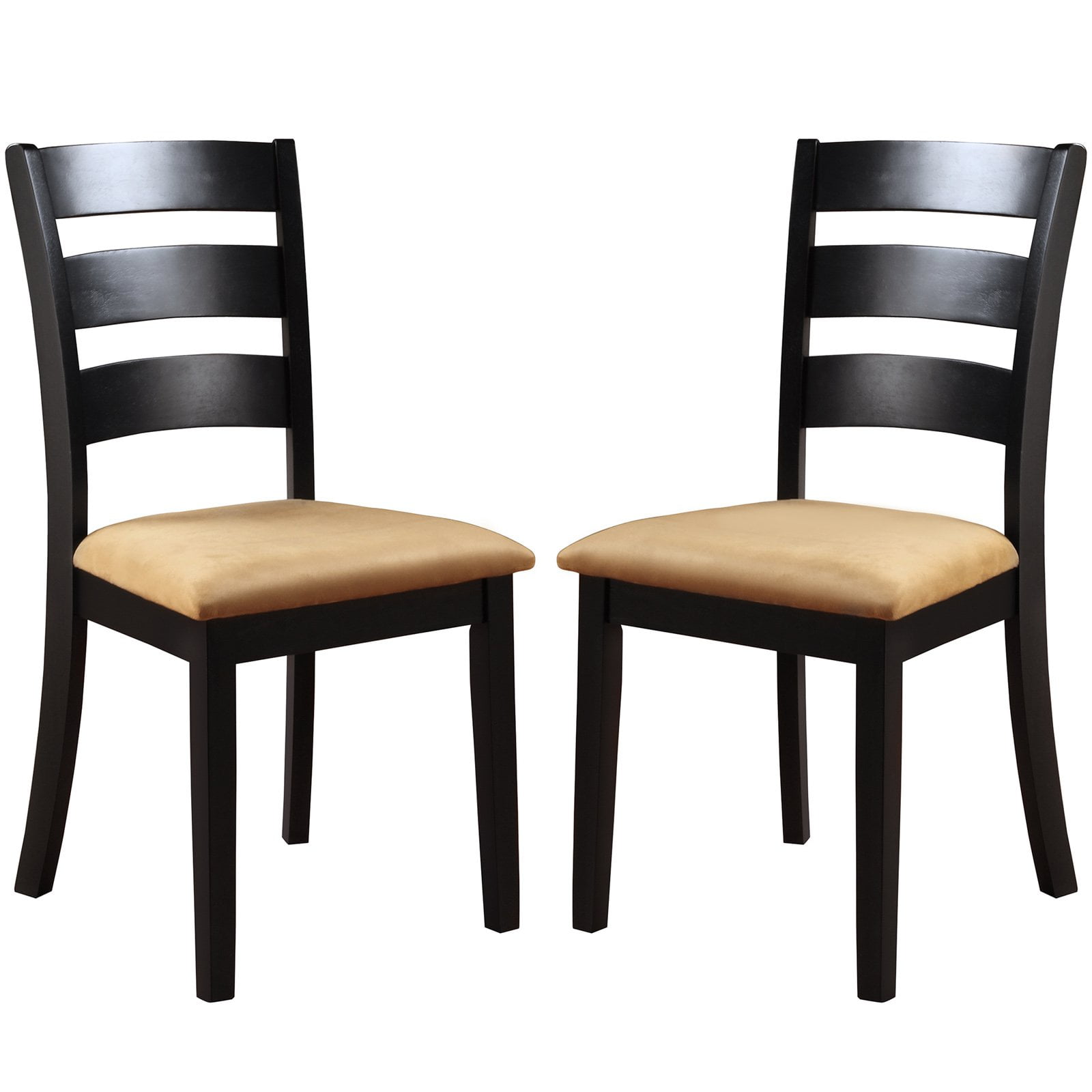 Weston Home Tibalt Black Dining Chair Ladder Back Set of 2