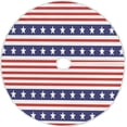 thumbnail image 1 of FMSHPON American Flag Tree Skirt Independence Day Xmas Christmas Tree Skirt Stand Mat for Holiday Party Decoration Indoor Outdoor 48 inches, 1 of 6