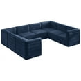 thumbnail image 1 of Meridian Furniture Quincy Sectionnel Modulaire en Velours Bleu Marine, 1 of 15