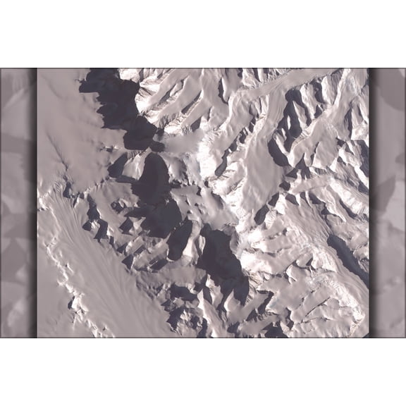 24"x36" Gallery Poster, Satellite image of Vinson Massif, Antarctica