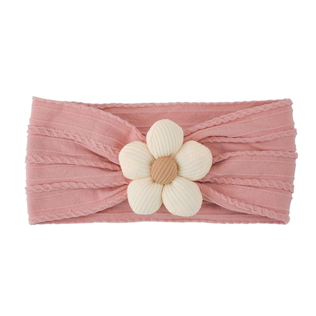 Baby Flower Headbands Baby Hair Floral Bows Stretchy Soft Nylon Hairbands Elastic Hair Ties Hair Accessories for Newborn Baby Girls Infant