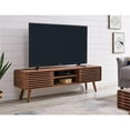 thumbnail image 2 of Pemberly Row 58" Mid-Century Wood Low-profile TV Stand in Brown, 2 of 9