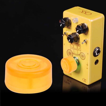 Riousery 4Pcs Plastic Electric Guitar Effect Pedal Foot Nail Knob Cap Musical Instrument Accessories for Most Guitar Pedals (Orange, 0.94 inches / 2.4 cm)