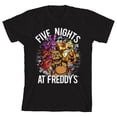 thumbnail image 6 of Five Nights at Freddy's Favorite Characters Youth Boy Black Short Sleeve Tee - Small, 6 of 7