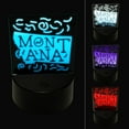 thumbnail image 1 of Montana State with Text Swirls LED Night Light Sign 3D Illusion Desk Nightstand Lamp, 1 of 6