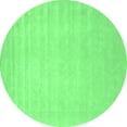 thumbnail image 1 of Ahgly Company Indoor Round Solid Emerald Green Modern Area Rugs, 8' Round, 1 of 4