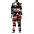 thumbnail image 5 of Kll Fire And Rescue Truck Sleepwear Mens Flannel Pajamas,Long Cotton Pj Set, 5 of 9