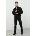thumbnail image 4 of Men's Buttoned Regular Fit Jean Jacket Black, 4 of 6