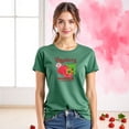 thumbnail image 3 of Playera Blusa De Frambuesa Raspberry Sweet & Tasty – Dulce Estilo que Te Hace Brillar Color Verde Talla Extra Grande Marca Emil SaEs, 3 of 4