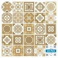 thumbnail image 2 of Mi Alma Brown White Floral Peel & Stick Tiles - Vinyl Backsplash 8x8, 2 of 10