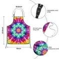 thumbnail image 3 of Colorful Rainbow Tie Dye Spiral Pattern Kids Aprons for Girls and Boys,Adjustable Neck Strap Toddler Aprons for Kids Cooking Baking, 3 of 6