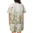 thumbnail image 3 of Picia Herbs and Wildflowers Pajamas Sets for Women Soft Short-Sleeved Pjs with Lounge Shorts Two Piece Sleepwear-, 3 of 9